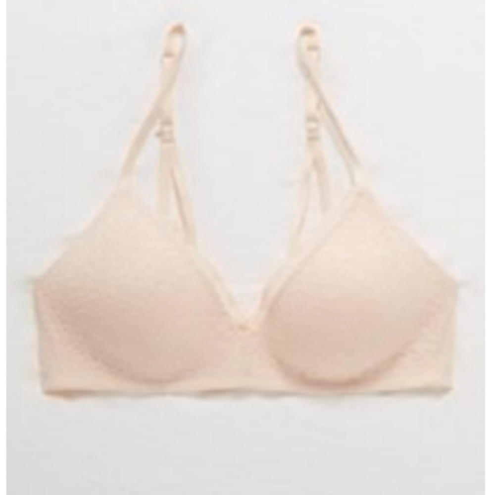 Aerie Cream Lace Bra